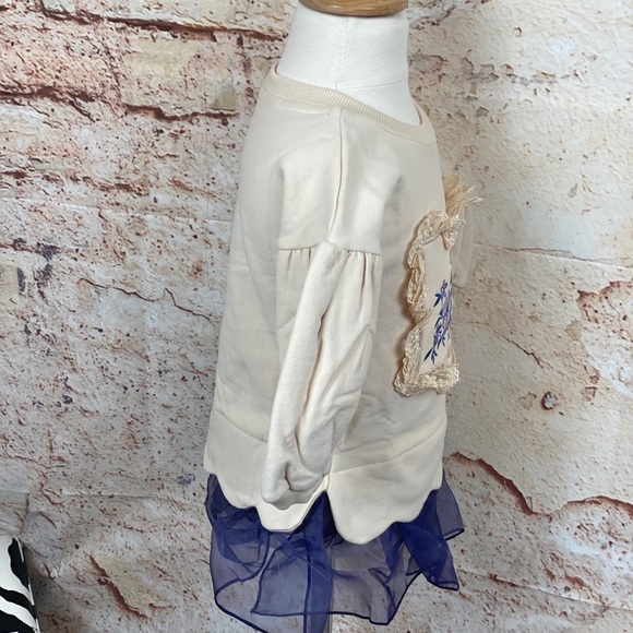 ❌ NWT Vintage Scalloped Embroider Sweatshirt Dress - Picture 12 of 15